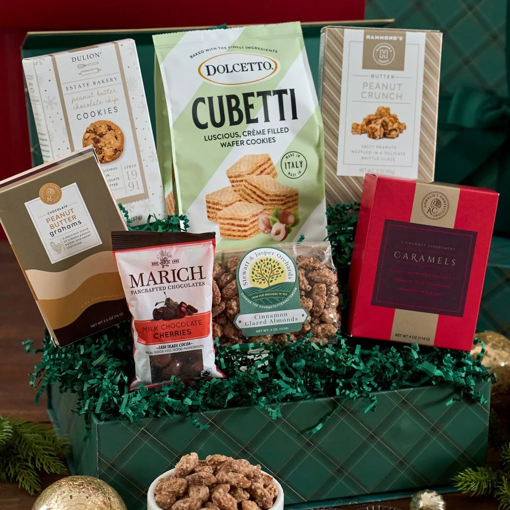 Gourmet Holiday Chocolate and Cookies Gift Box