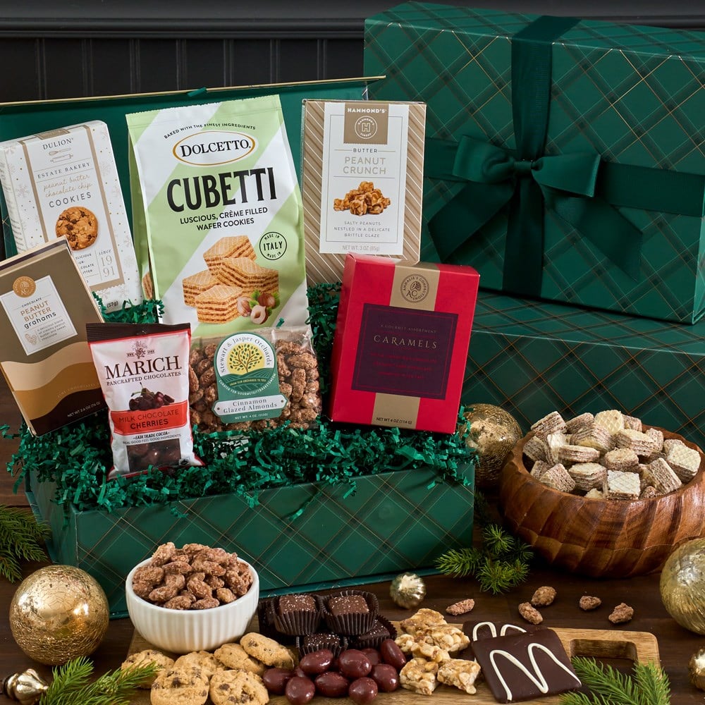 Gourmet Holiday Chocolate and Cookies Gift Box